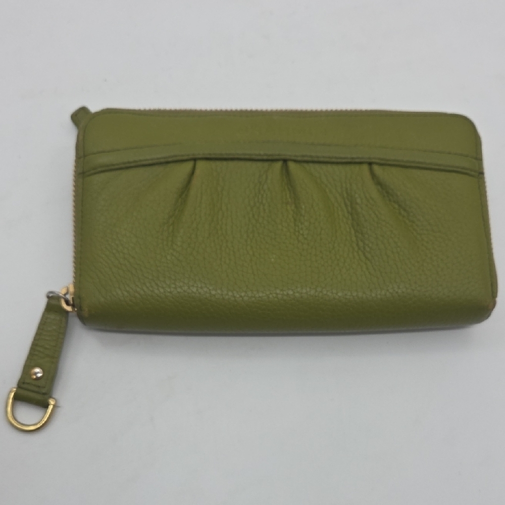 Brahmin Olive Green Women's Wallet Pebbled Leather Vintage